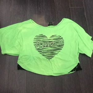 Neon green crop top